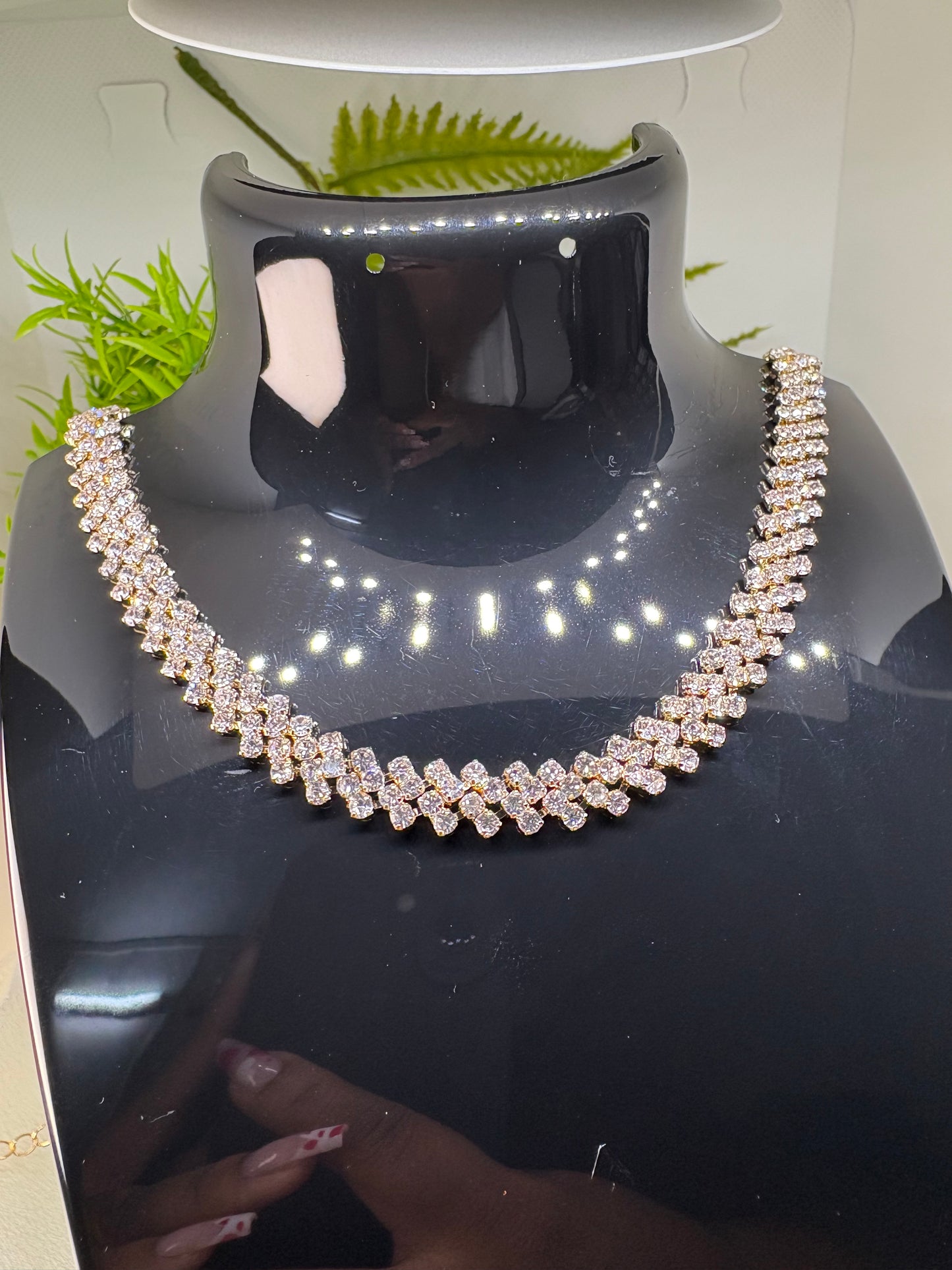 Collier Strass white