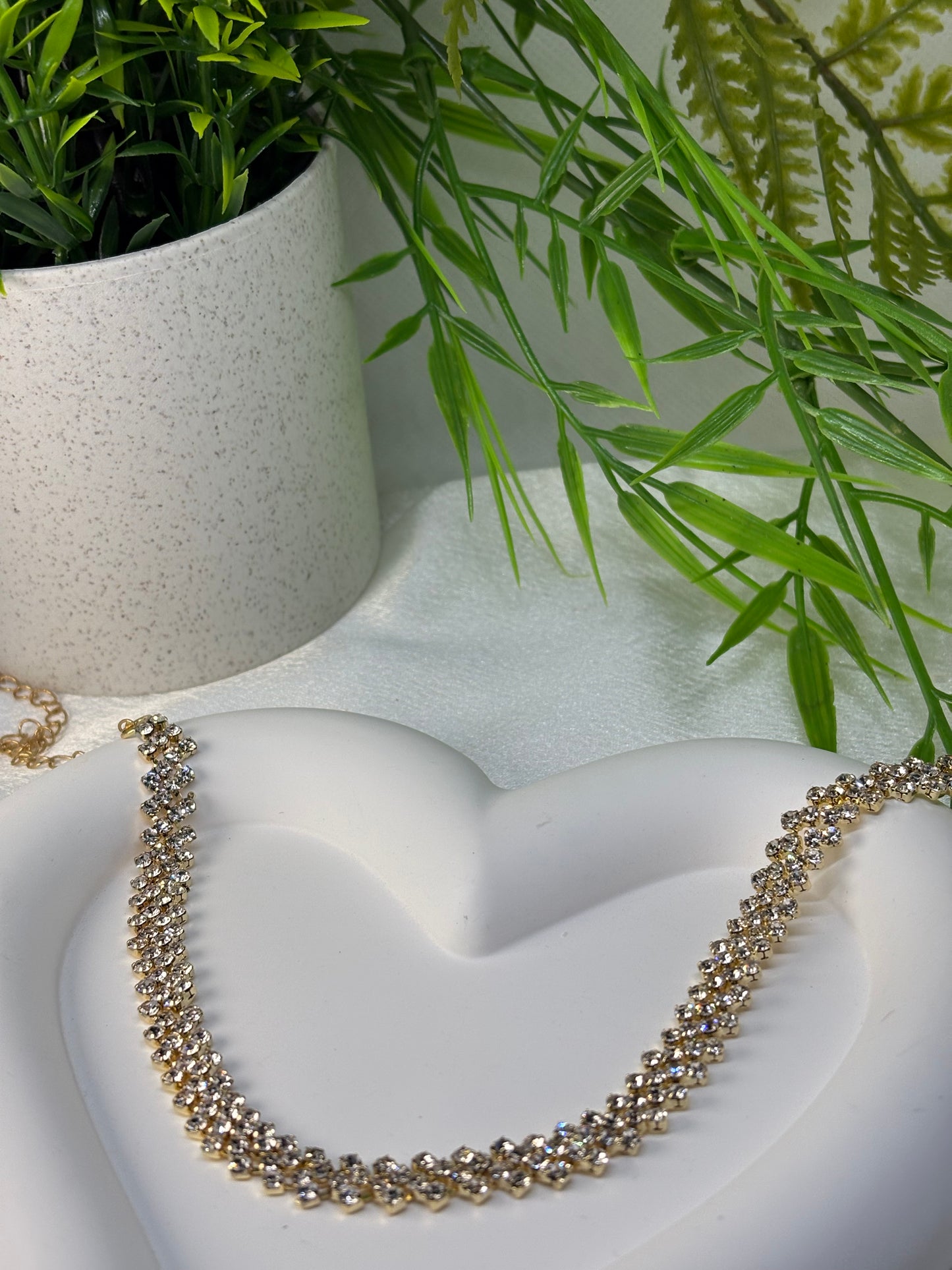 Collier Strass white