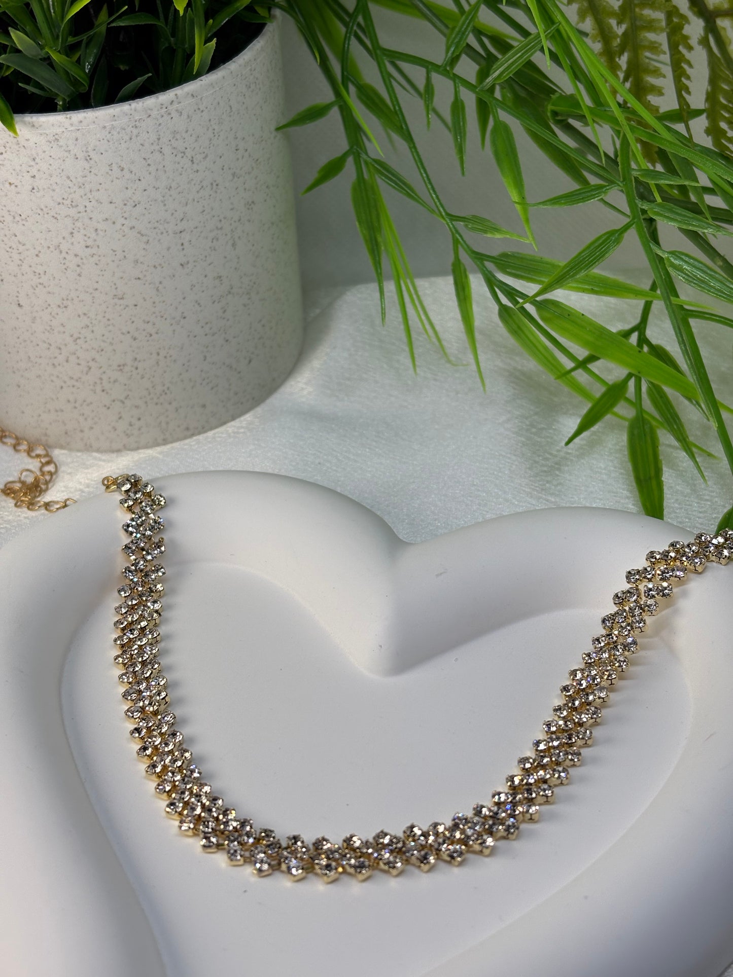 Collier Strass white