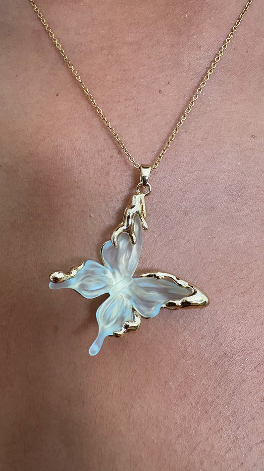 Collier Butterfly Creme