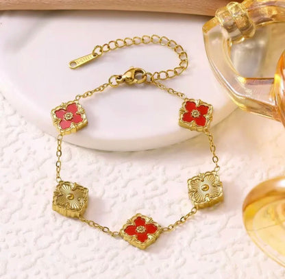 Bracelet Fassy Rouge or