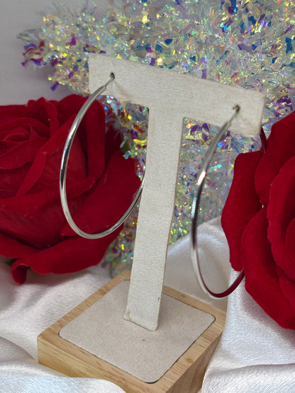 Boucle d’oreille Kréola 6cm argent