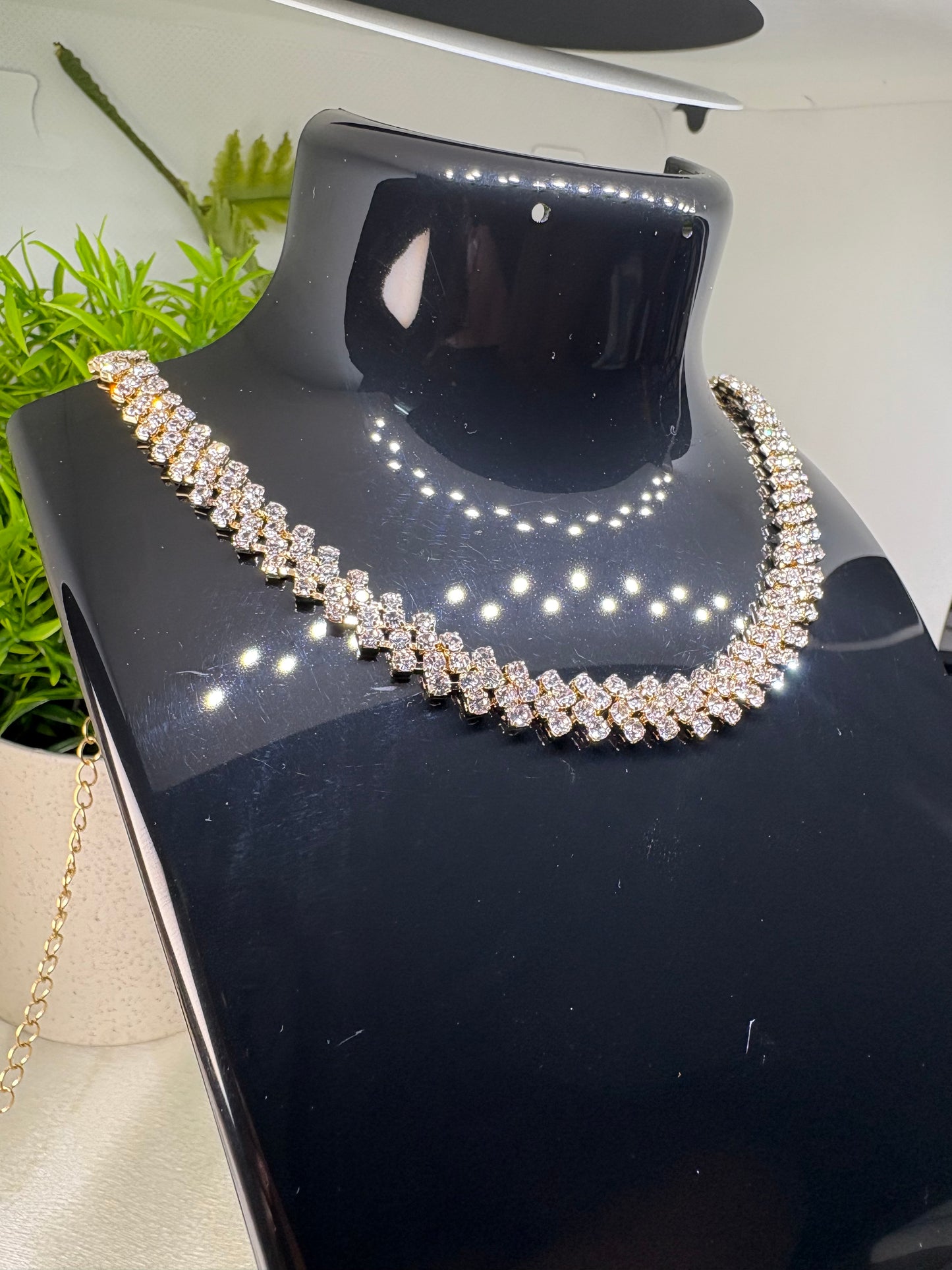 Collier Strass white