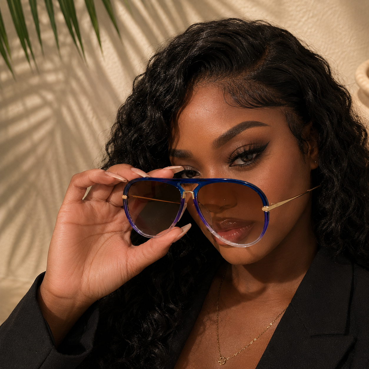 Lunette Style bleu