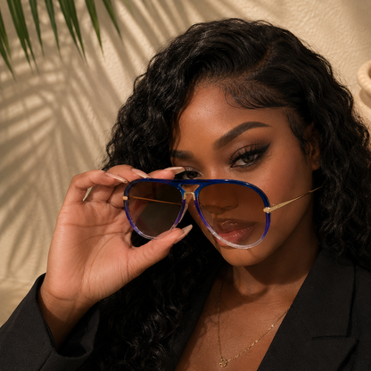 Lunette Style bleu