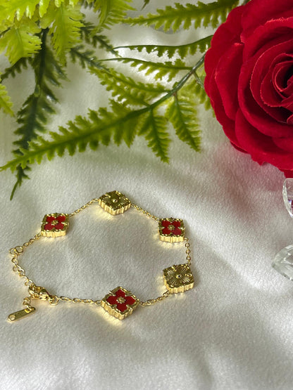 Bracelet Fassy Rouge or