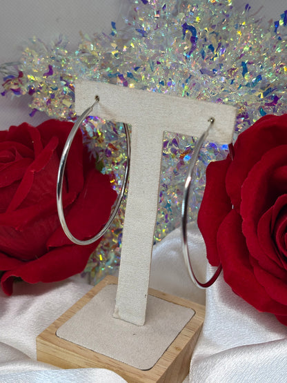 Boucle d’oreille Kréola 6cm argent