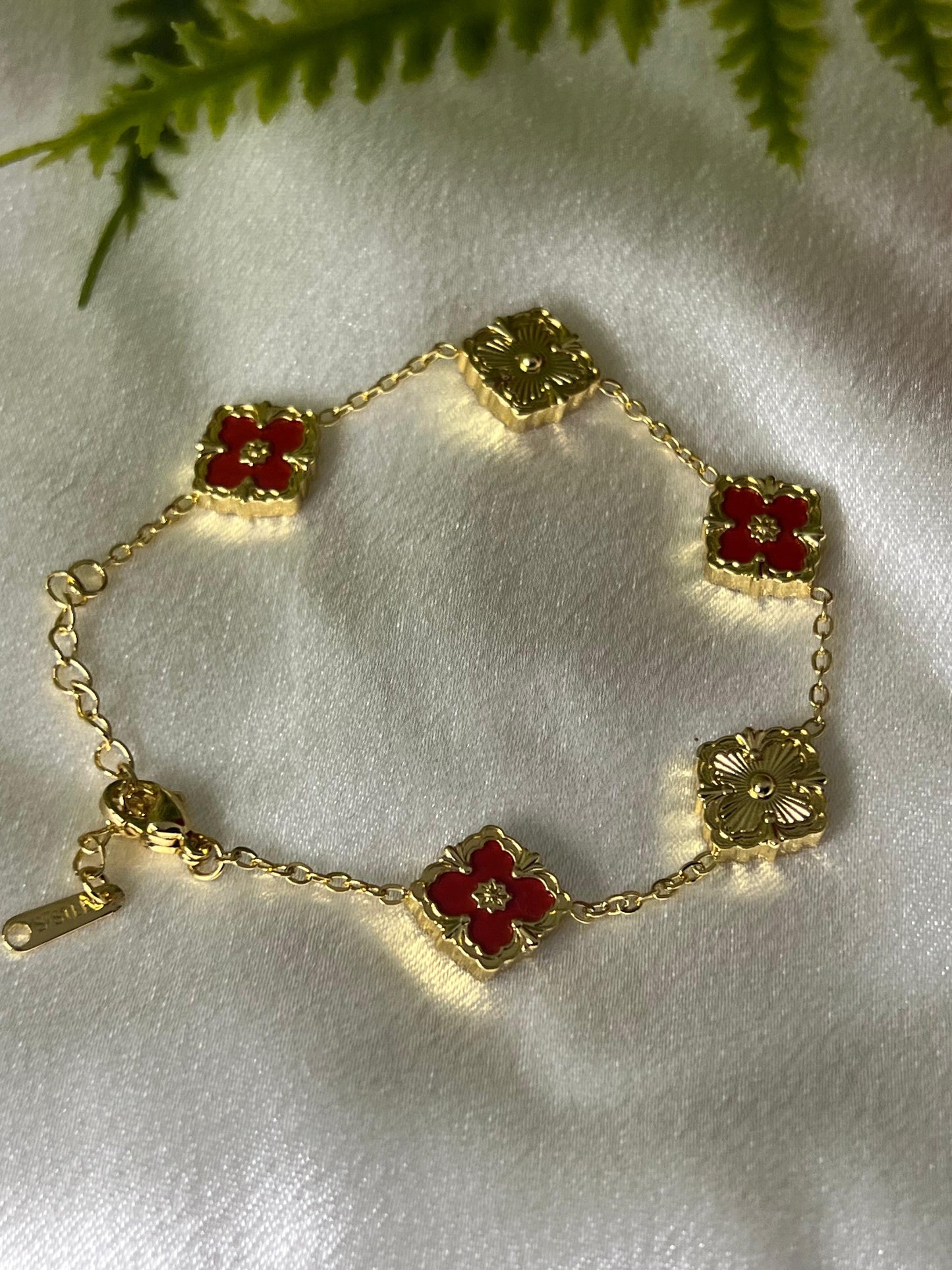 Bracelet Fassy Rouge or