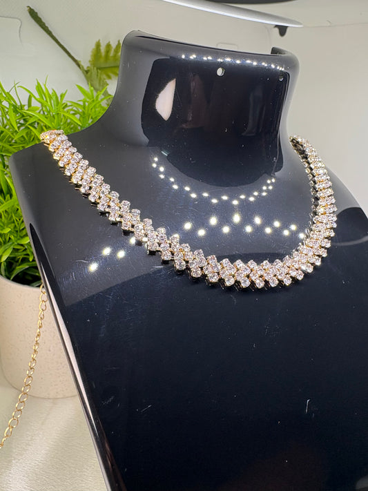 Collier Strass white