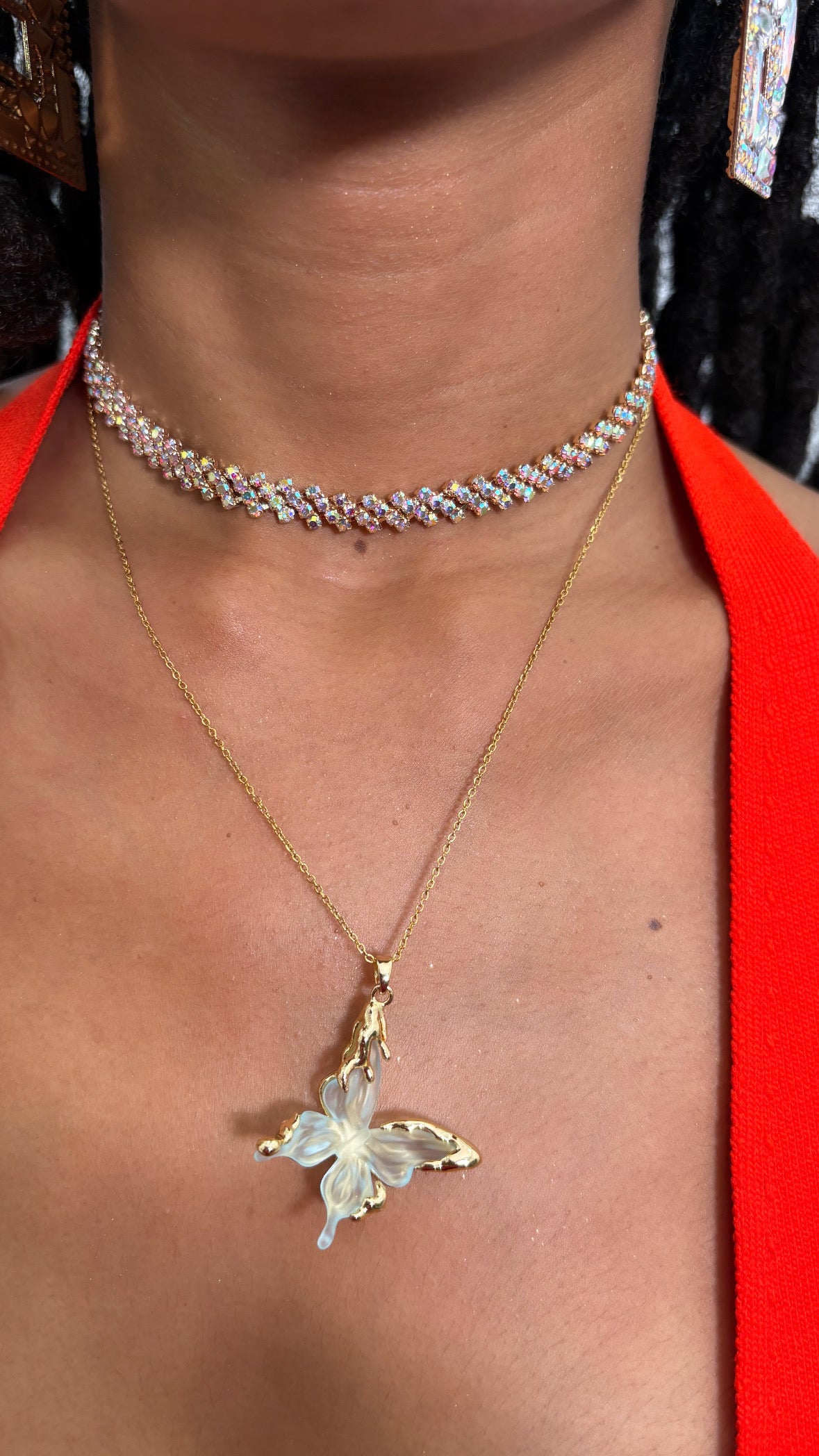 Collier Butterfly Creme