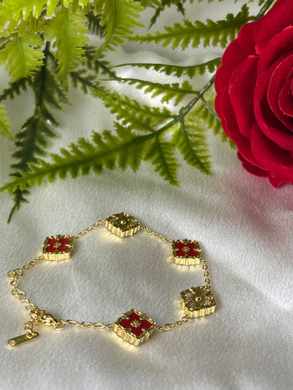 Bracelet Fassy Rouge or