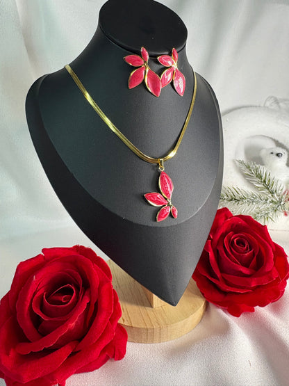 Parure Florals Red