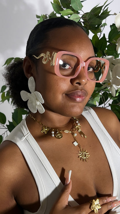 Collier white Sun